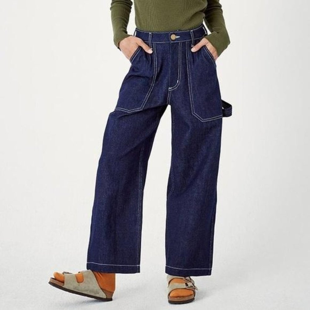 BackBeatCo. Sold Out Hemp Utility Pant - High Rise Wide-Leg - Size 6